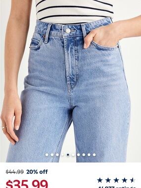 Old Navy High-Rise Light Blue Straight-Leg Jeans